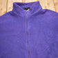 Vintage 1990s Patagonia Purple Half Zip Cinched Sweatshirt Men's Large from propervintagecanada