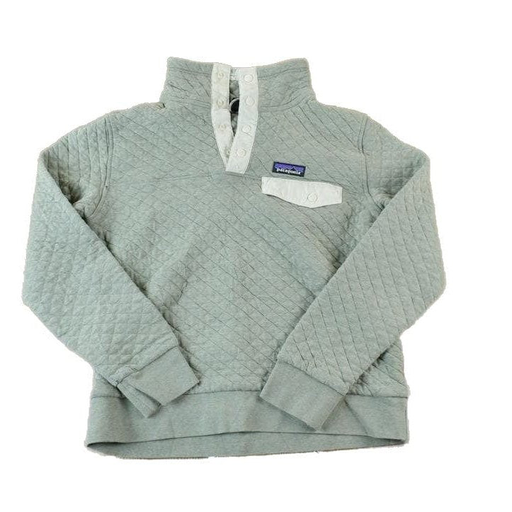 Vintage 1990s Patagonia Quilted Quarter Button Crewneck Sweatshirt Women's S from propervintagecanada