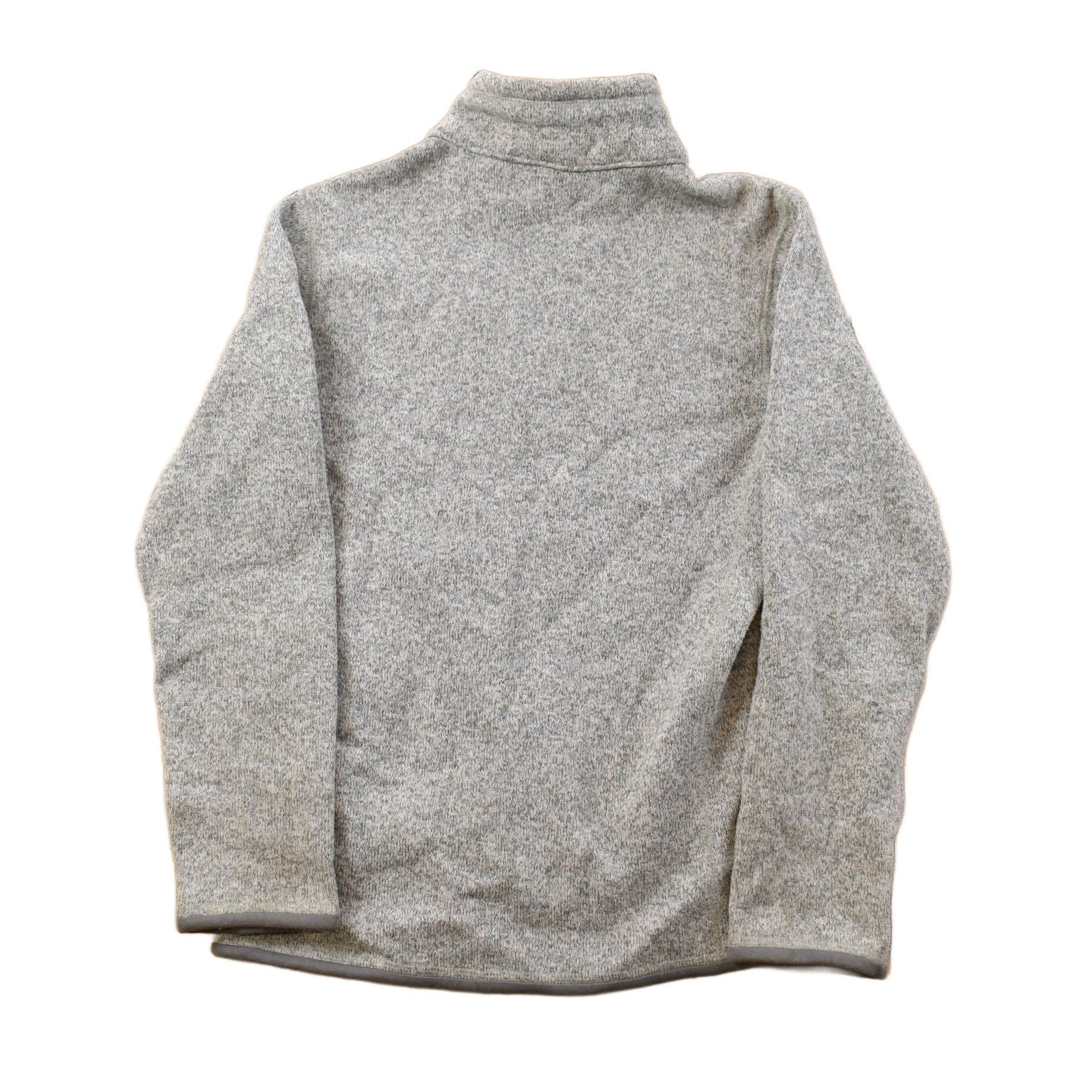 Vintage 1990s Patagonia Salt and Pepper Zip Up Fleece Sweater Youth M from propervintagecanada
