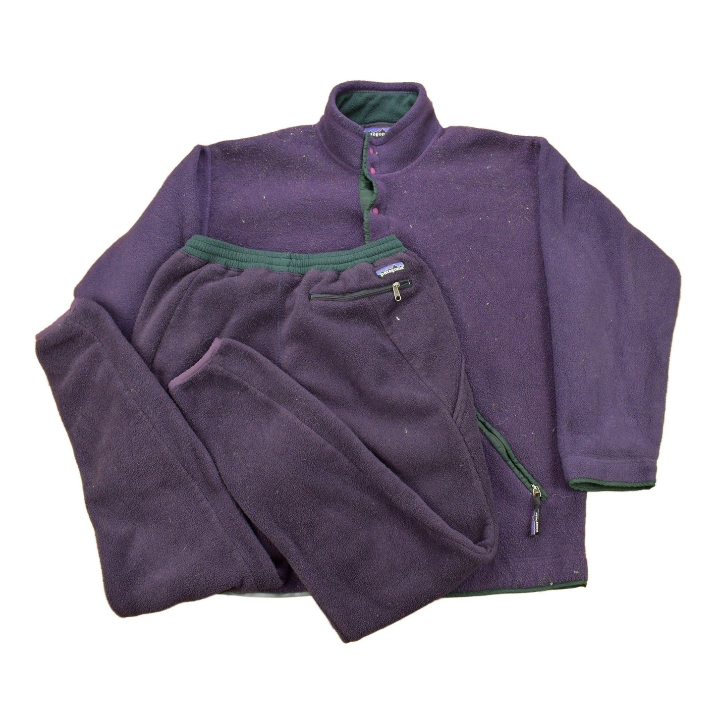 Vintage 1990s Patagonia T Snap Fleece Sweater & Matching Pants Men's Medium from propervintagecanada