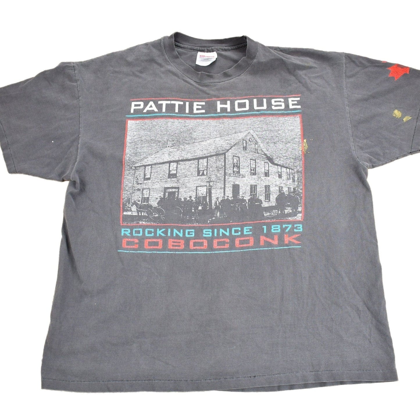 Vintage 1990s Pattie House Coboconk Graphic T Shirt Men's XL from propervintagecanada