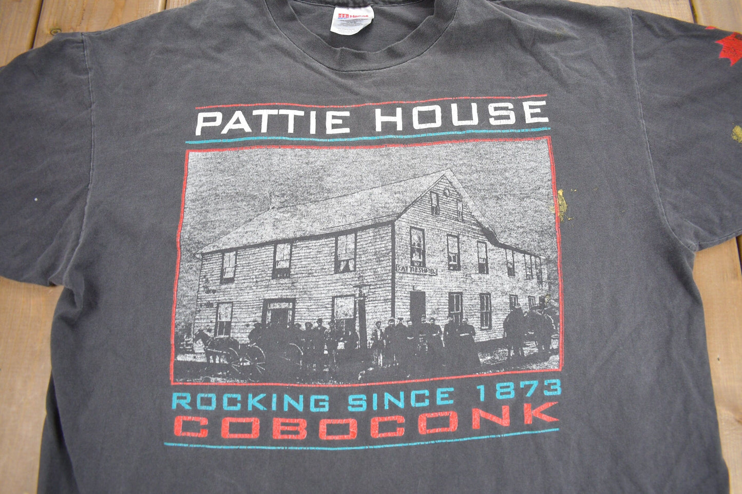 Vintage 1990s Pattie House Coboconk Graphic T Shirt Men's XL from propervintagecanada