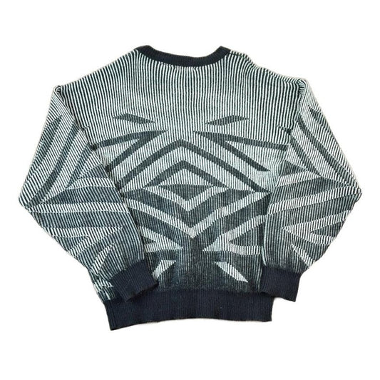 Vintage 1990s Pause Knit Abstract Pattern Crewneck Sweater Men's Large from propervintagecanada