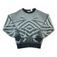 Vintage 1990s Pause Knit Abstract Pattern Crewneck Sweater Men's Large from propervintagecanada