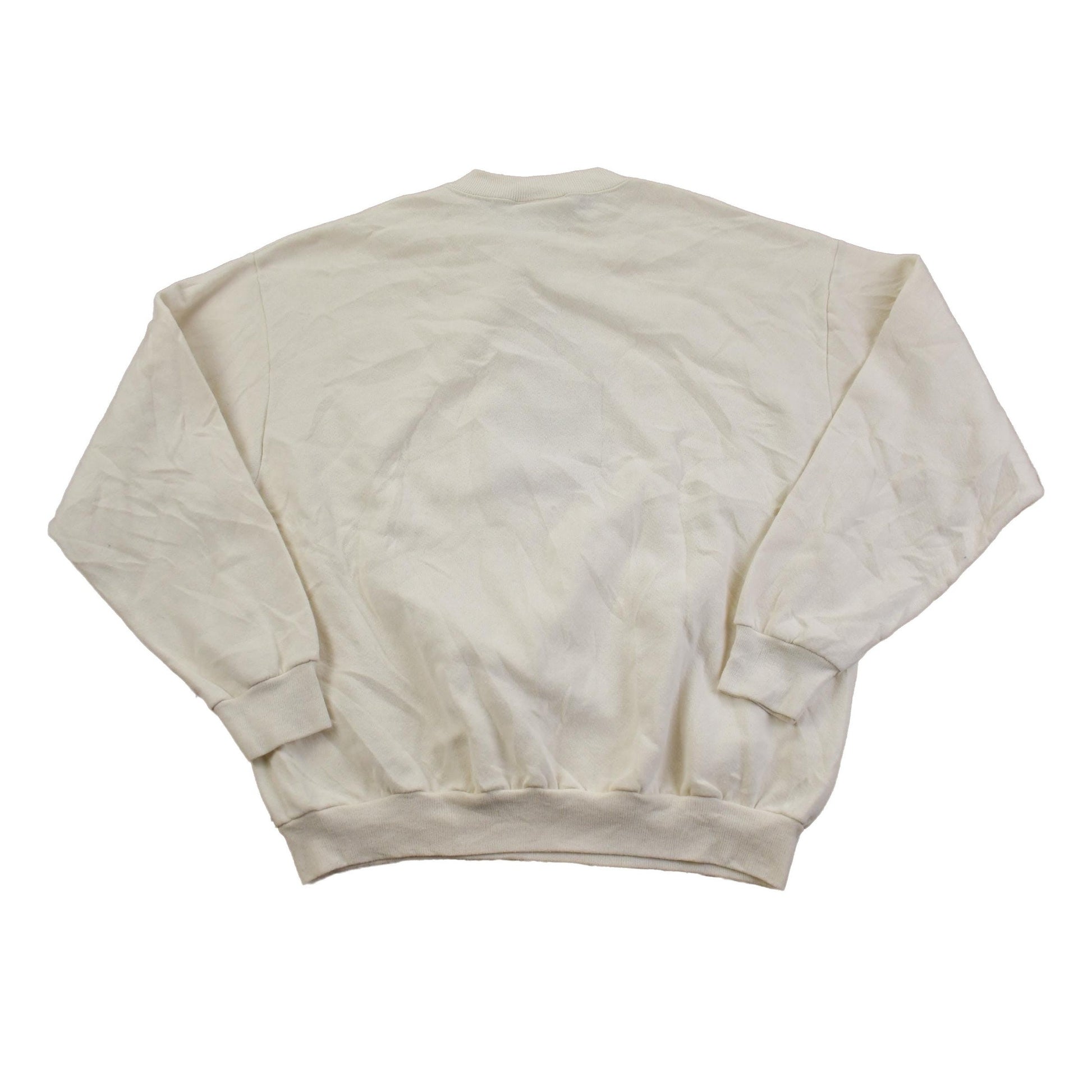 Vintage 1990s "Peace" Embroidered Holiday Style Crewneck Sweater Men's L from propervintagecanada