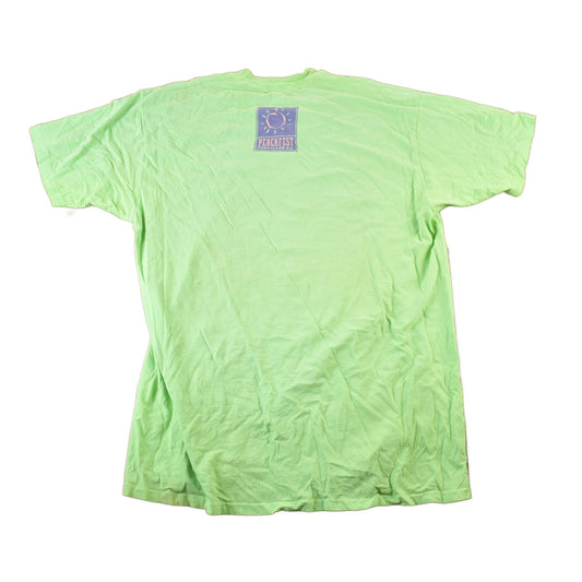 Vintage 1990s Peach fest Penticton B.C Souvenir Single Stitch Graphic Print T-Shirt Made In USA Men's Large from propervintagecanada