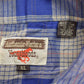Vintage 1990s Pearl Snap Plaid Flannel Button Up Shirt Men's XL from propervintagecanada