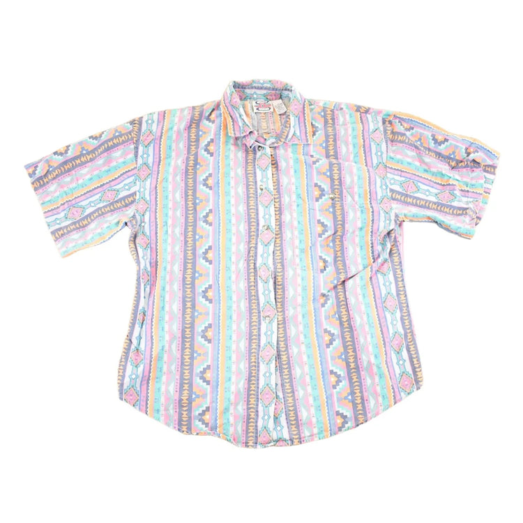 Vintage 1990s Peddler Sport Abstract Button Up Shirt Men's S from propervintagecanada