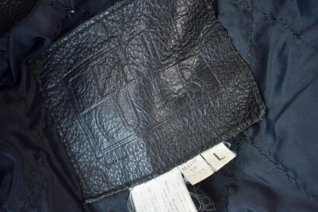 Vintage 1990s Pelle Cuir Leather Fringed Jacket Men's Large from propervintagecanada