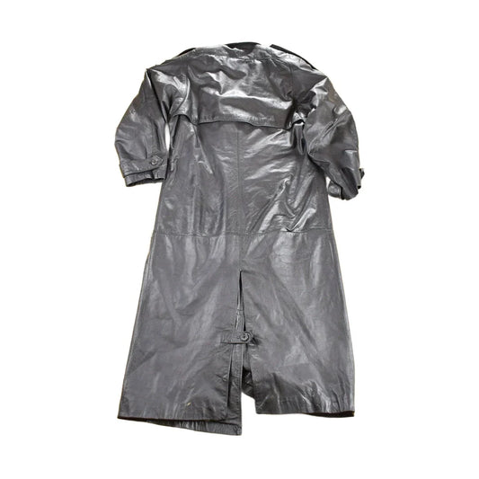 Vintage 1990s Pelle Studio Leather Trench Coat Men's Small from propervintagecanada