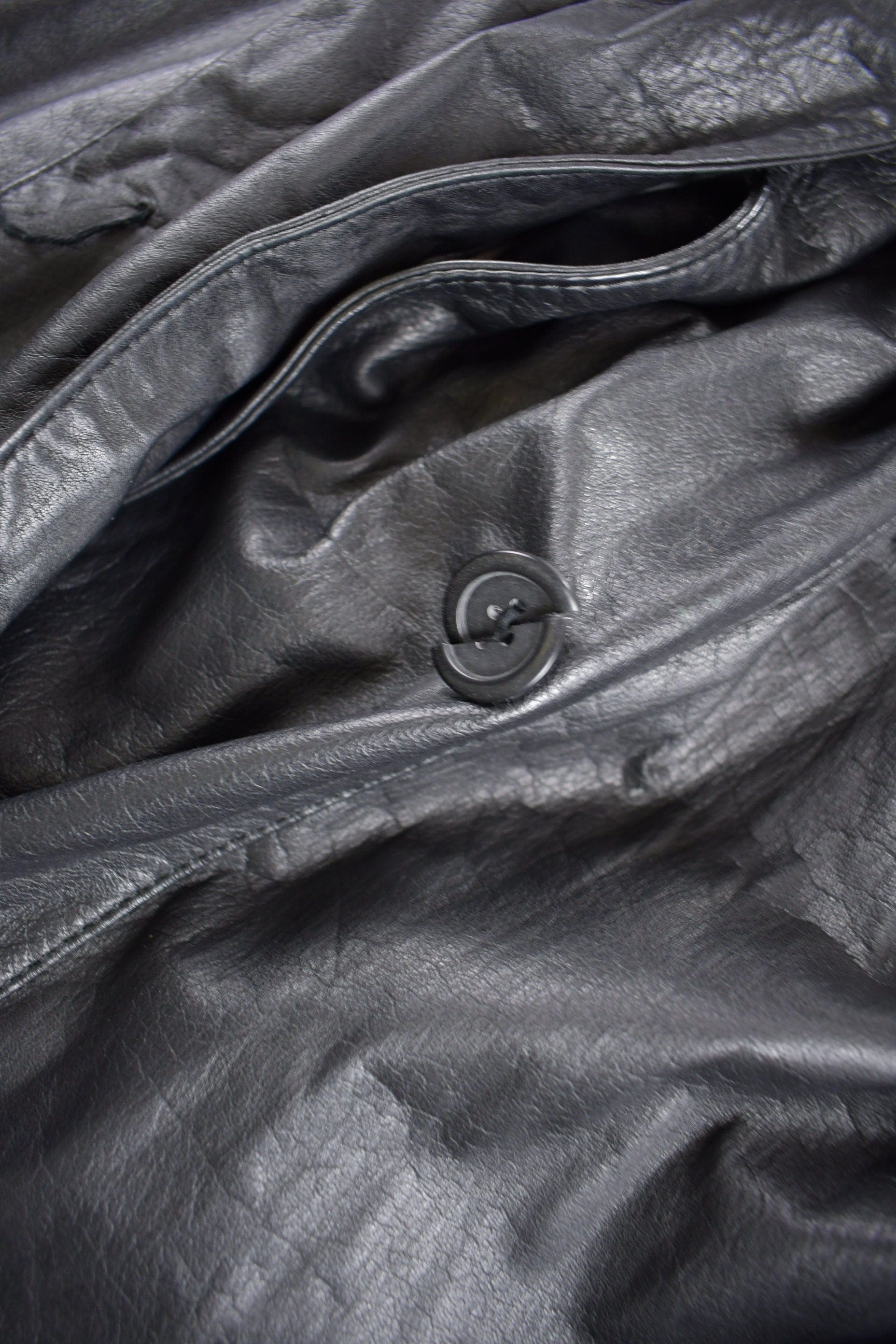 Vintage 1990s Pelle Studio Leather Trench Coat Men's Small from propervintagecanada