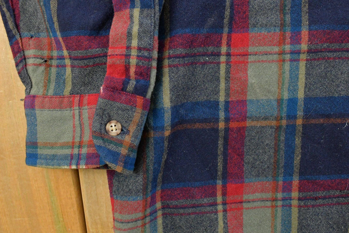 Vintage 1990s Pendleton Distressed Wool Plaid Button Up Flannel Shirt Men's 2XL Tall from propervintagecanada