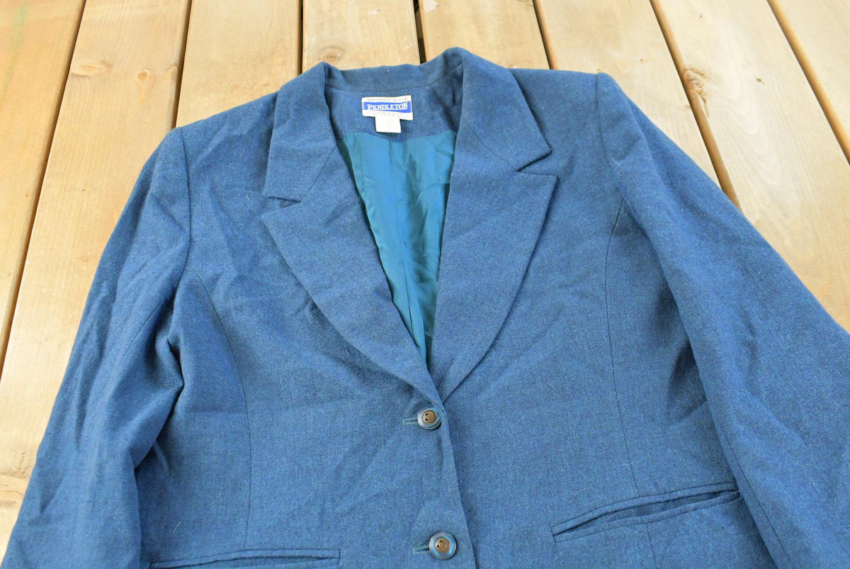 Vintage 1990s Pendleton Plaid Button Up Blazer Women's L from propervintagecanada