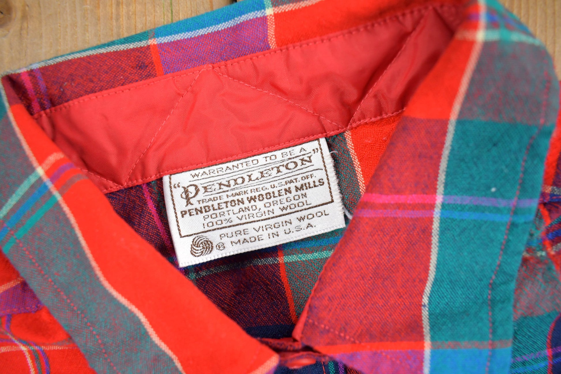 Vintage 1990s Pendleton Plaid Button Up Shirt Men's Small from propervintagecanada