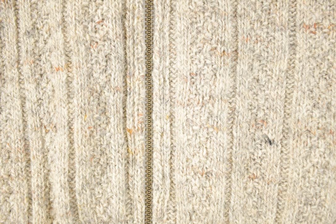 Vintage 1990s Pendleton Wool Cable Knit Zip Up Crewneck Sweater Men's XXL from propervintagecanada