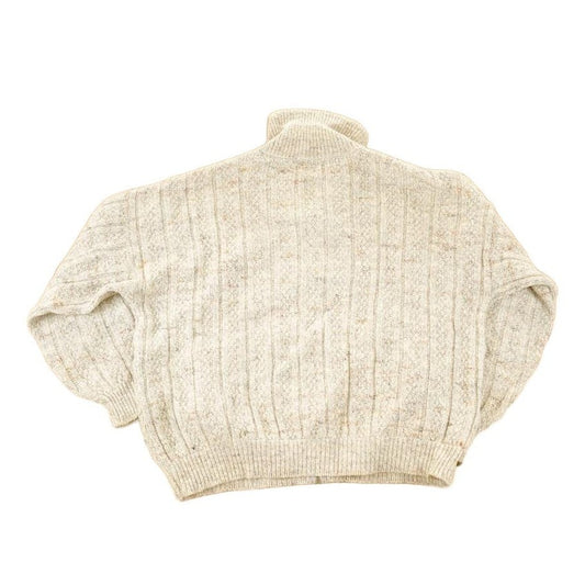 Vintage 1990s Pendleton Wool Cable Knit Zip Up Crewneck Sweater Men's XXL from propervintagecanada