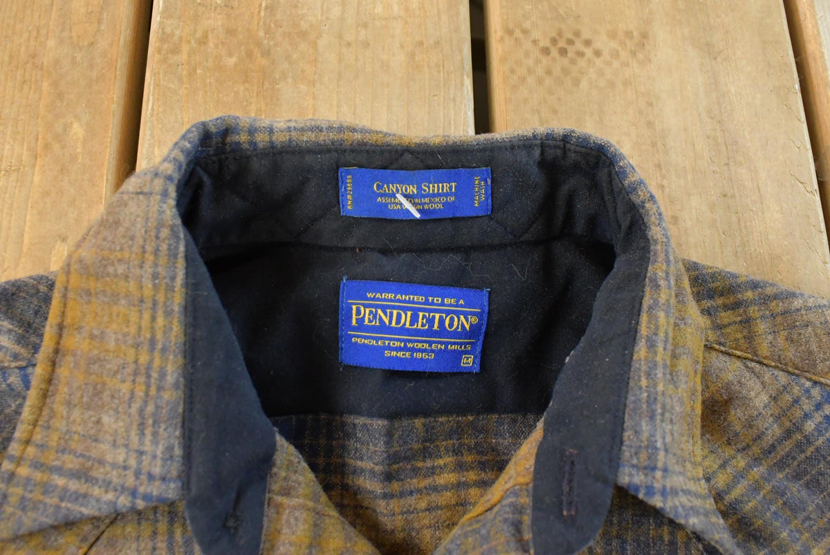 Vintage 1990s Pendleton Wool Flannel Button Up Canyon Shirt Men's M from propervintagecanada