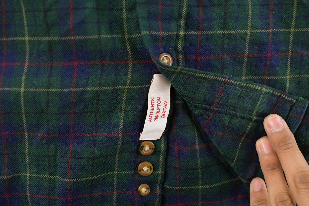 Vintage 1990s Pendleton Wool Flannel Button Up Shirt Men's Large Long from propervintagecanada