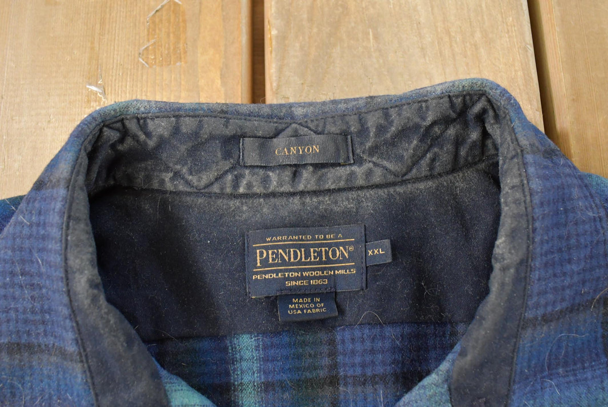 Vintage 1990s Pendleton Wool Flannel Canyon Shirt Men's 2XL from propervintagecanada