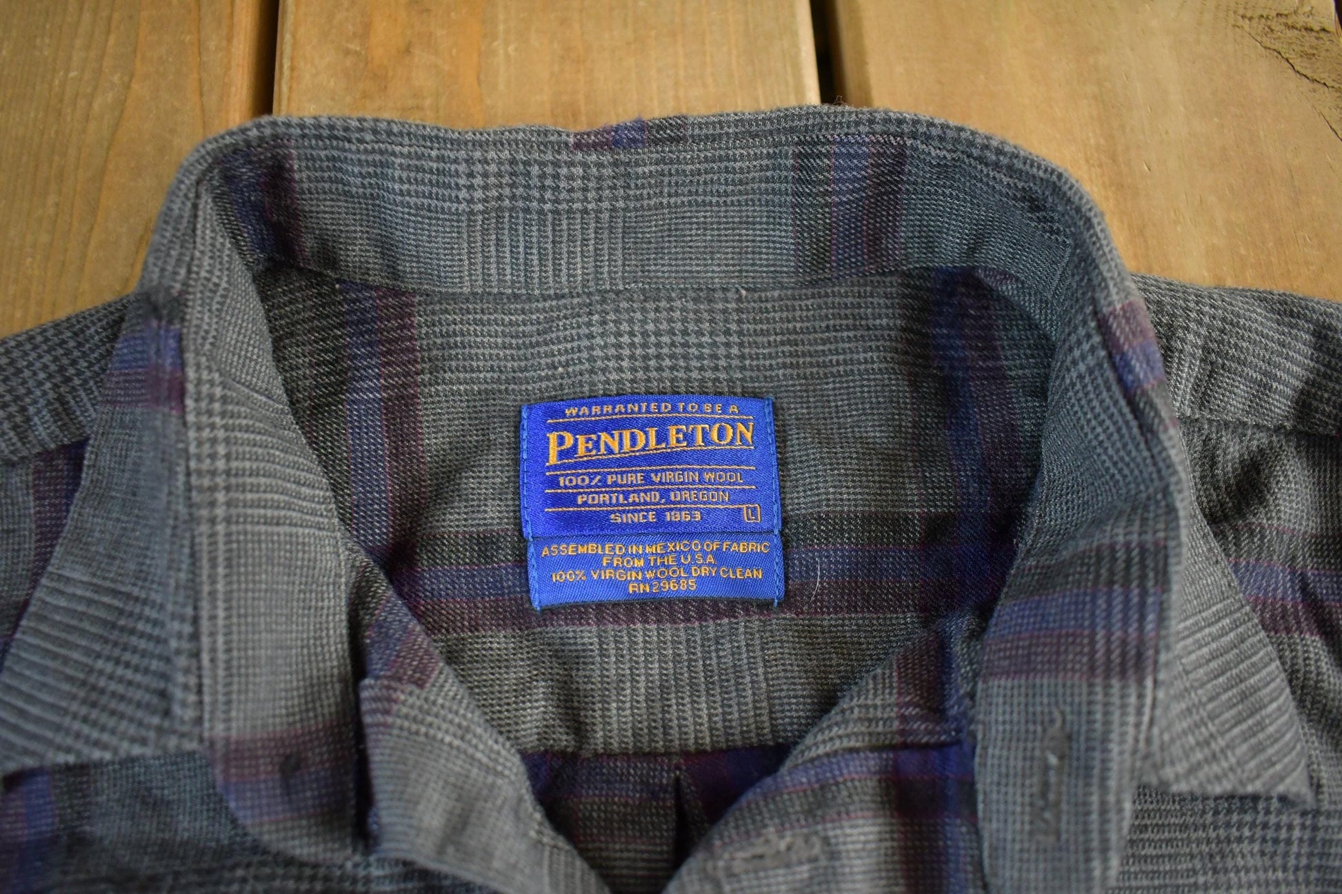 Vintage 1990s Pendleton Wool Flannel Shirt Men's Large from propervintagecanada