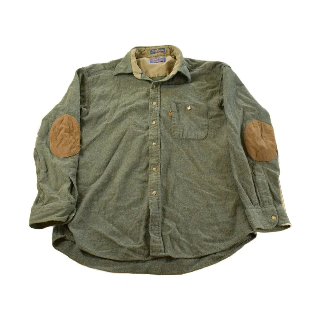 Vintage 1990s Pendleton Wool Flannel Trail Shirt Men's Large from propervintagecanada