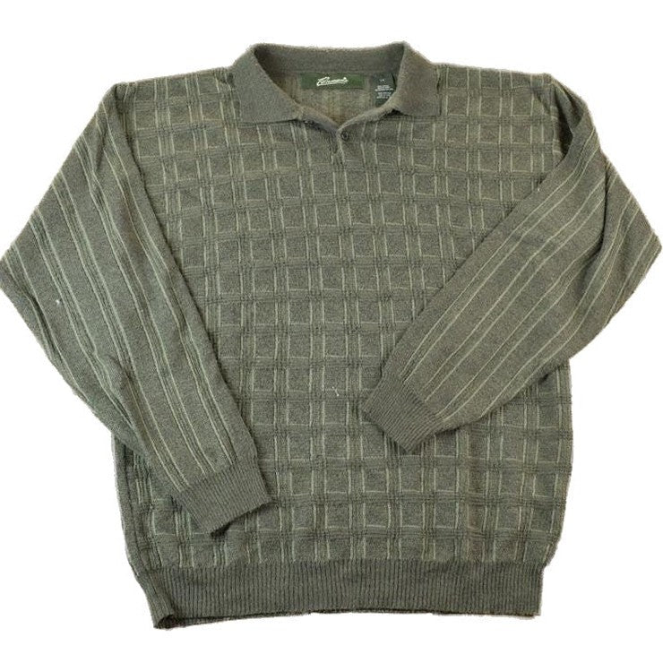 Vintage 1990s Penmans Knit Collared Crewneck Sweater Men's Large from propervintagecanada