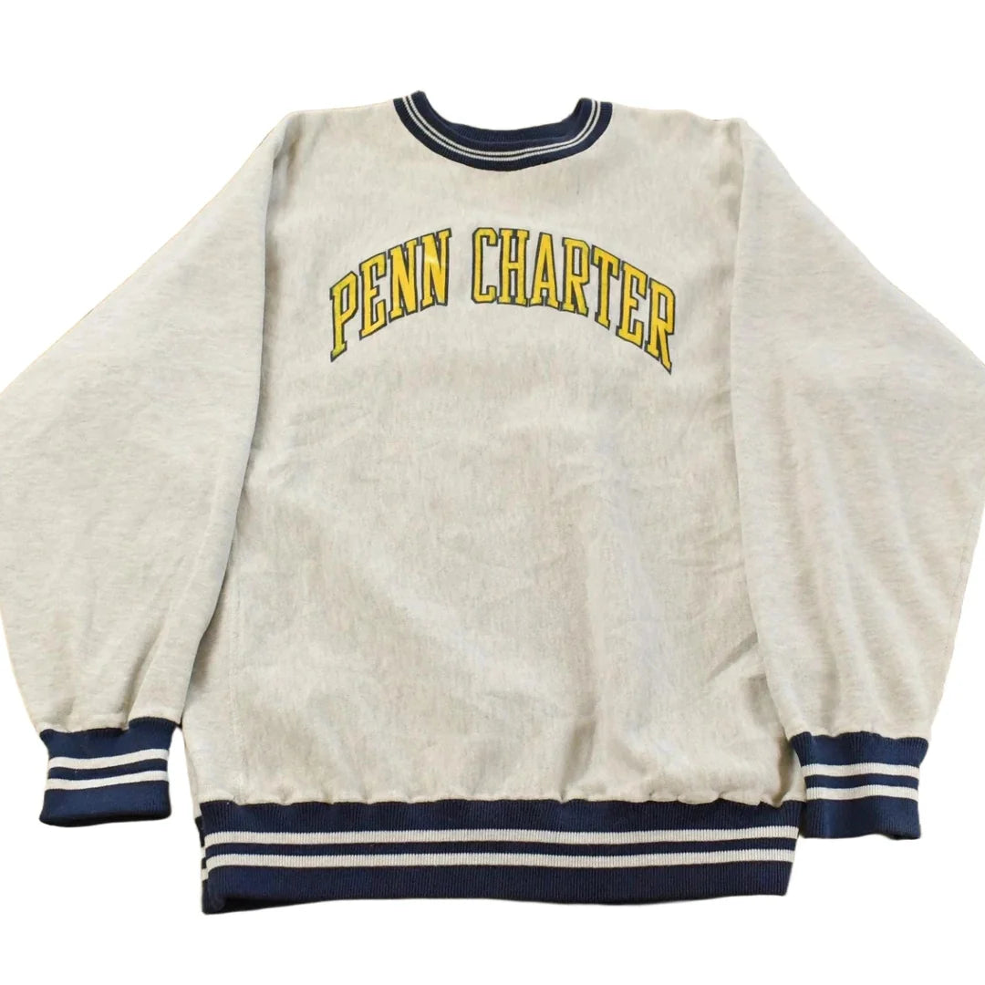 Vintage 1990s Penn Charter Champion Reverse Weave Crewneck Sweatshirt Men's XL from propervintagecanada