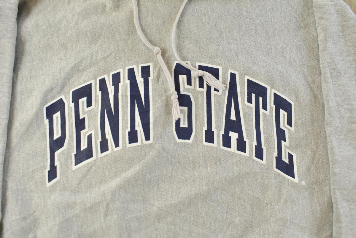 Vintage 1990s Penn State University Champion Reverse Weave Hoodie Sweatshirt Men's XL from propervintagecanada