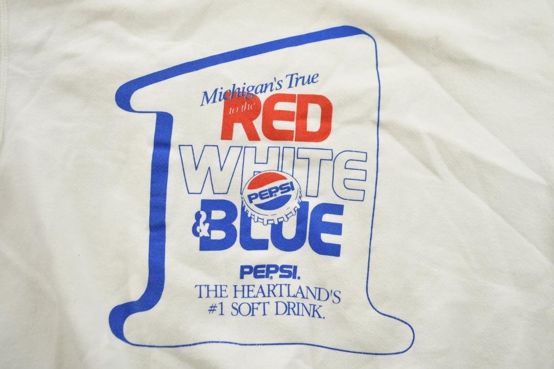 Vintage 1990s Pepsi Michigan USA Crewneck Sweatshirt Men's XL from propervintagecanada