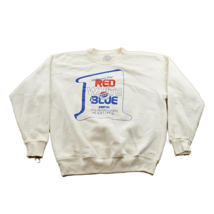 Vintage 1990s Pepsi Michigan USA Crewneck Sweatshirt Men's XL from propervintagecanada