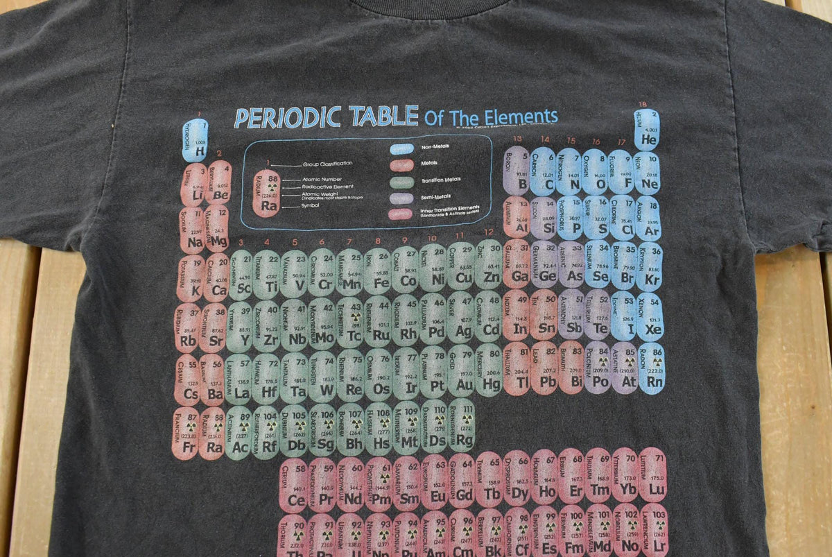 Vintage 1990s Periodic Table Of The Elements Single Stitch Graphic T Shirt Men's M from propervintagecanada