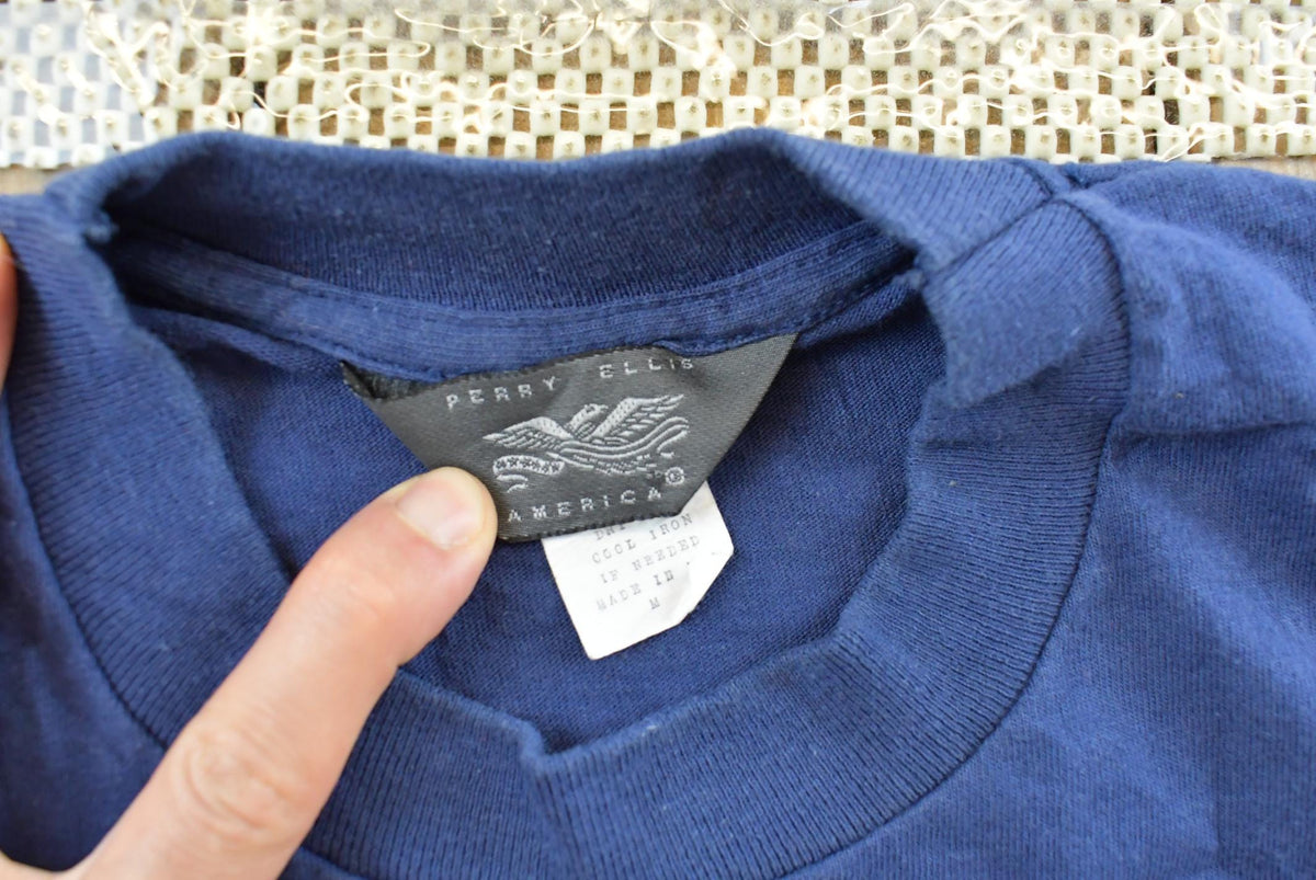 Vintage 1990s Perry Ellis Blank T-Shirt Men's L from propervintagecanada