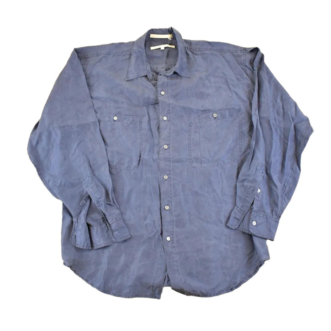 Vintage 1990s Perry Ellis Silk Button Up Shirt Men's L from propervintagecanada
