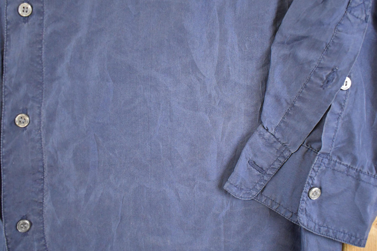Vintage 1990s Perry Ellis Silk Button Up Shirt Men's L from propervintagecanada