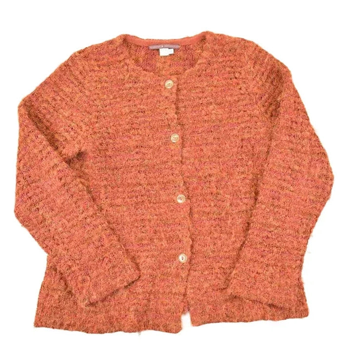 Vintage 1990s Peruvian Connection Abstract Knit Cardigan Sweater Women's M from propervintagecanada