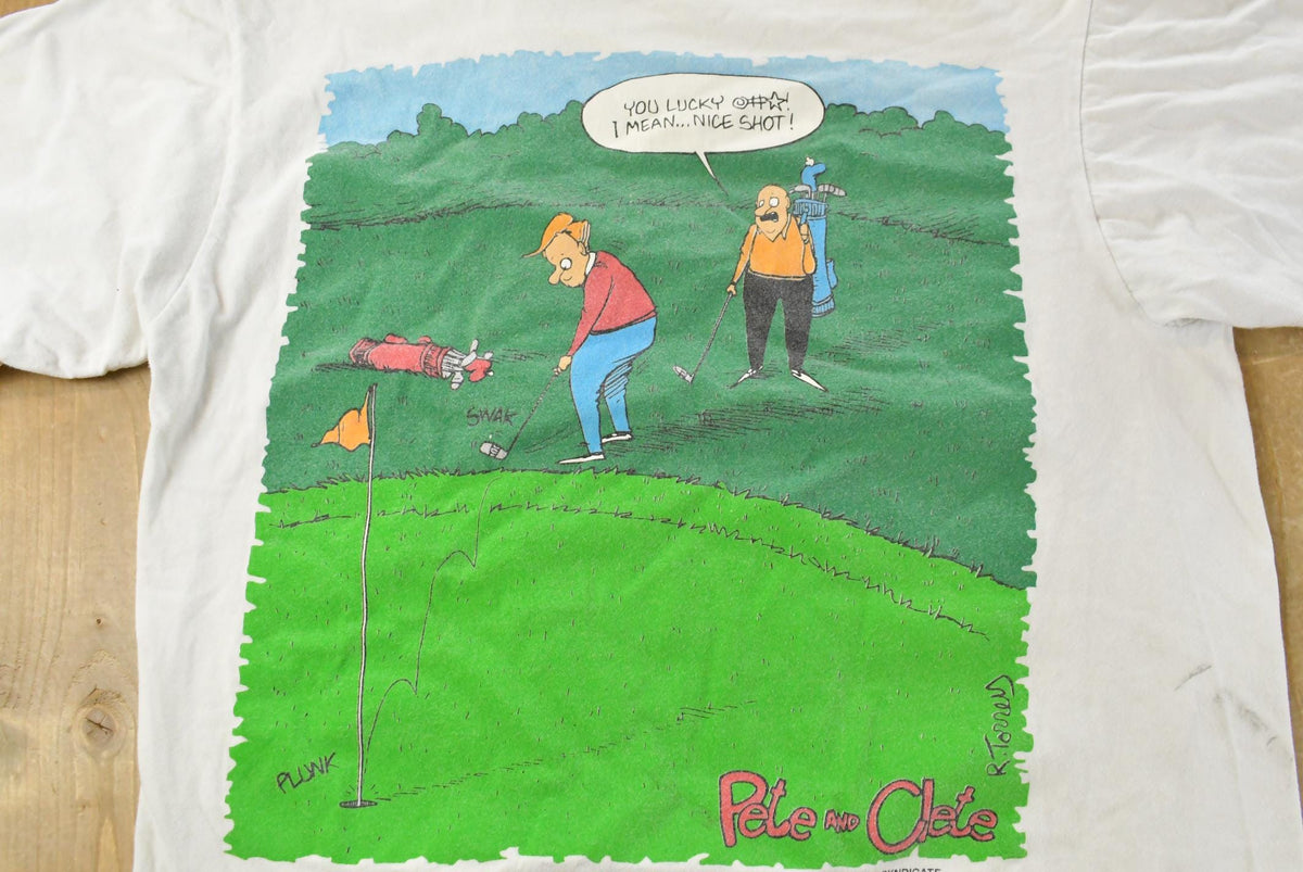Vintage 1990s Pete And Clete Golf Comic T-Shirt Men's XL Men's Large from propervintagecanada