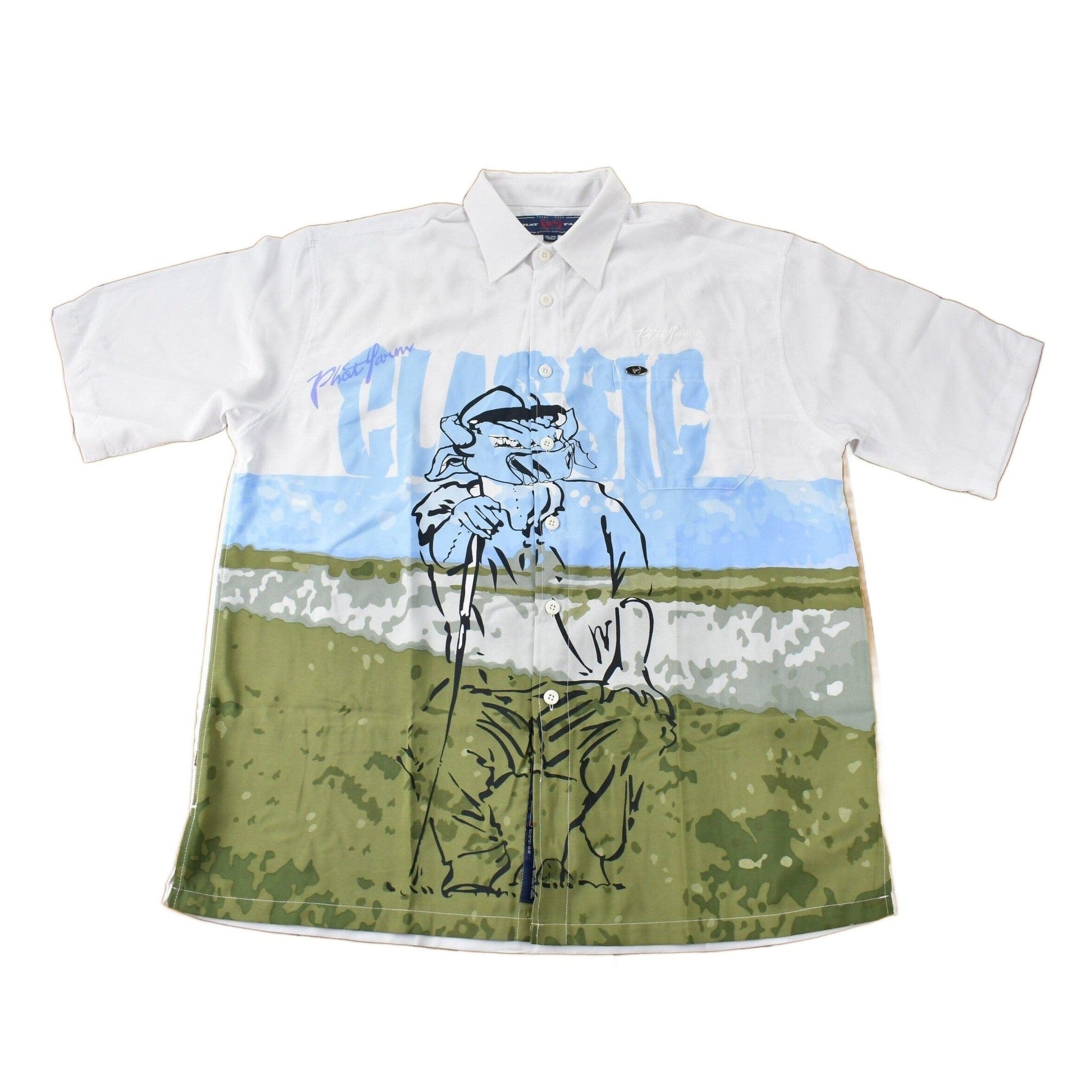 Vintage 1990s Phat Farm Classic All Over Print Button Up Shirt Men's 2XL from propervintagecanada