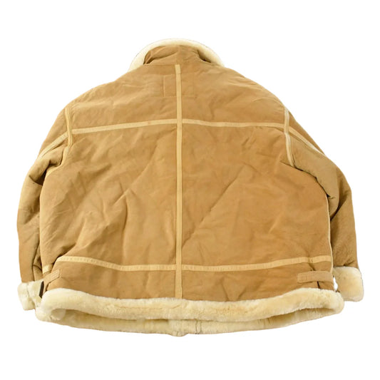 Vintage 1990s Phat Farm Faux Shearling Suede Leather Jacket Men's 4XL from propervintagecanada