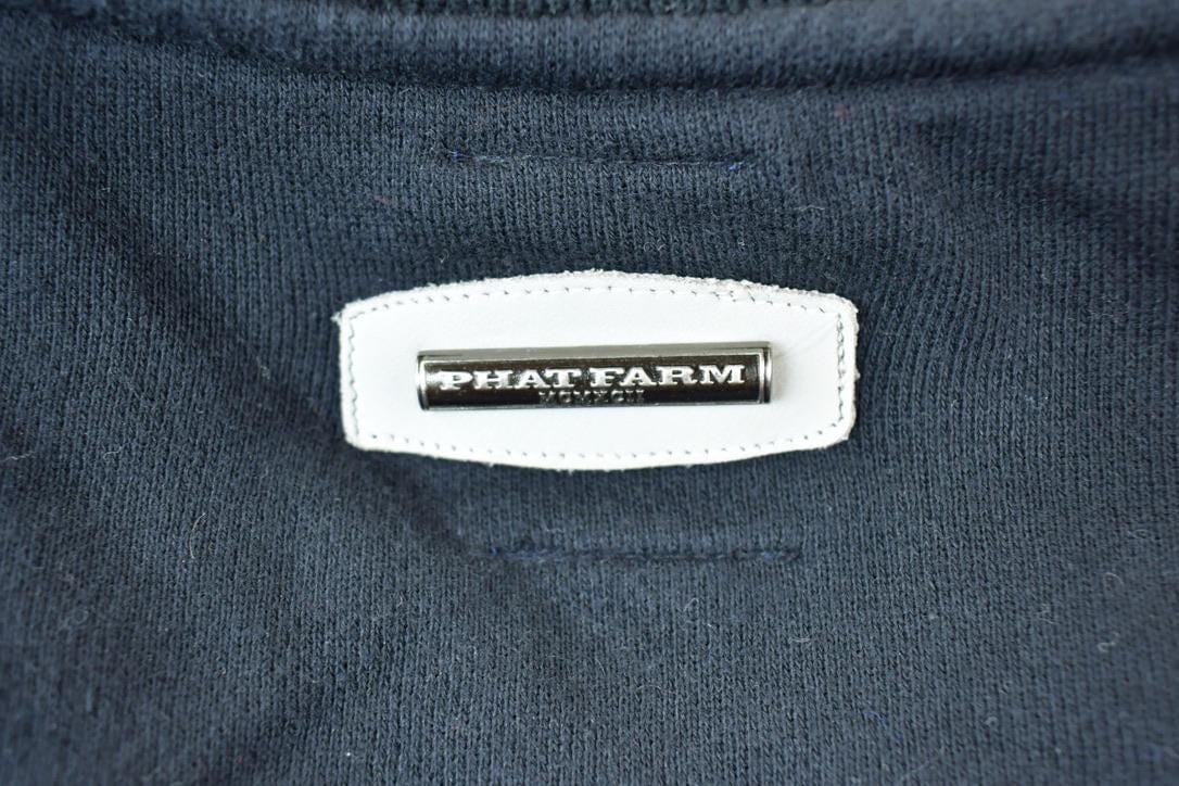 Vintage 1990s Phat Farm Full Zip Heavy Cotton Crewneck Sweatshirt Men's 2XL from propervintagecanada