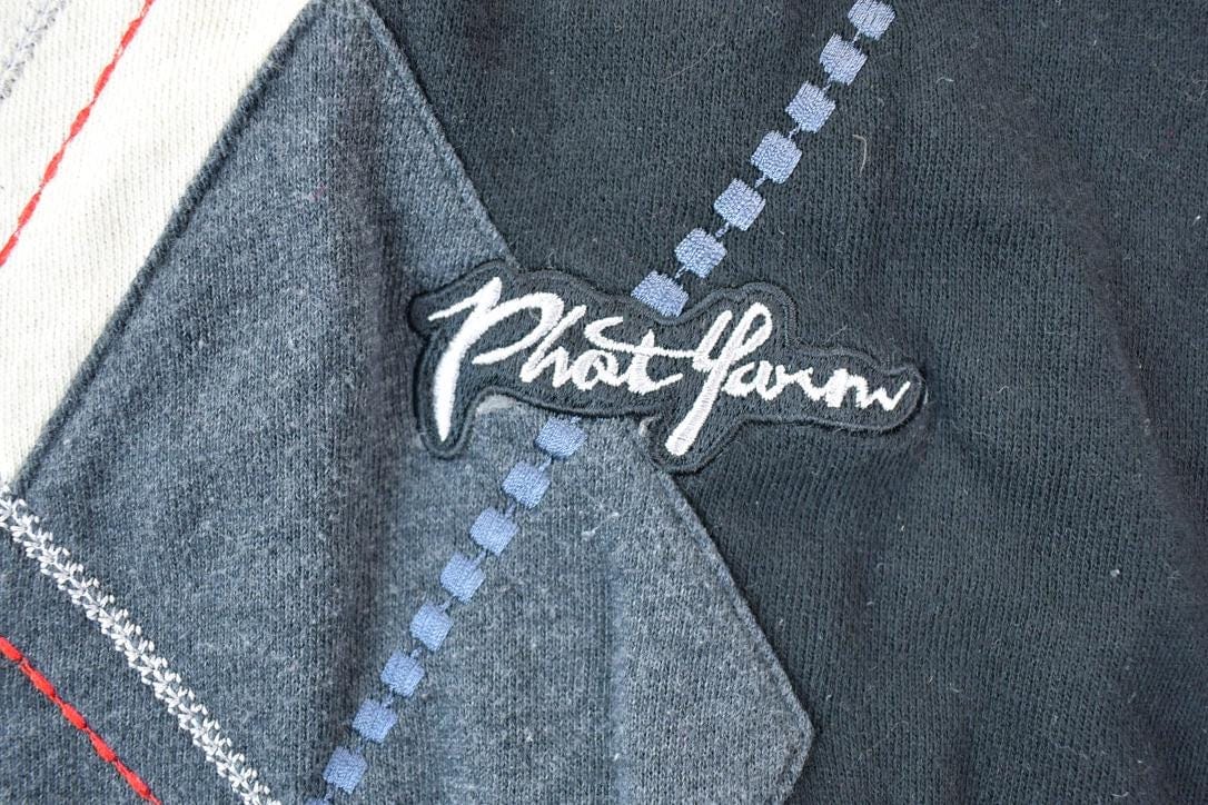 Vintage 1990s Phat Farm Full Zip Heavy Cotton Crewneck Sweatshirt Men's 2XL from propervintagecanada