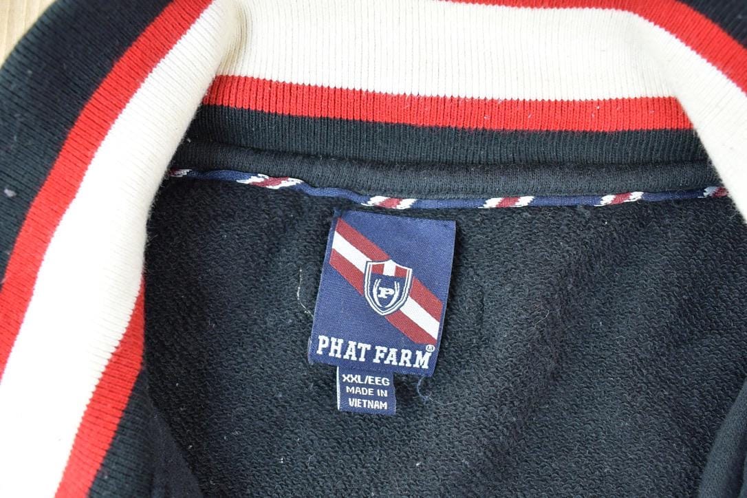 Vintage 1990s Phat Farm Full Zip Heavy Cotton Crewneck Sweatshirt Men's 2XL from propervintagecanada