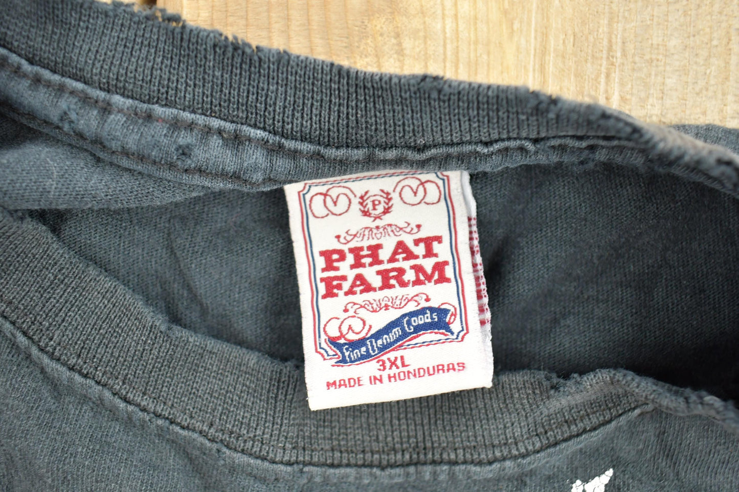 Vintage 1990s Phat Farm Graphic Multi Logo T-Shirt Men's 3XL from propervintagecanada