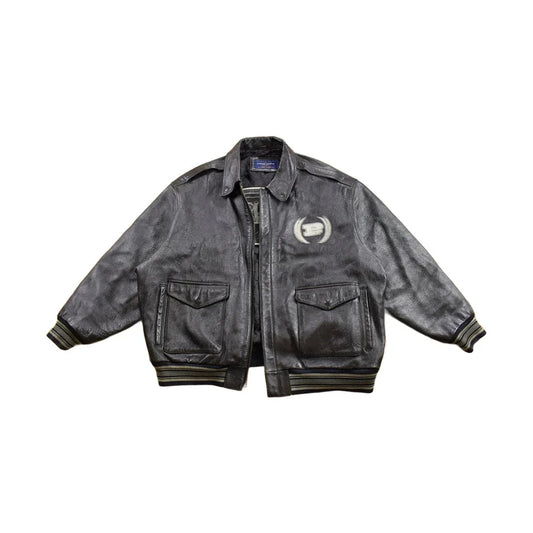 Vintage 1990s Phat Farm Leather Jacket Men's 5XL from propervintagecanada