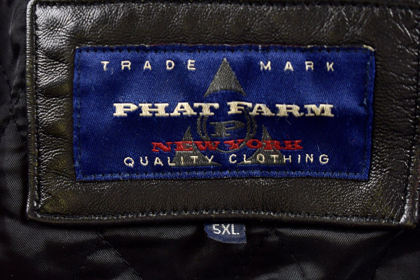 Vintage 1990s Phat Farm Leather Jacket Men's 5XL from propervintagecanada