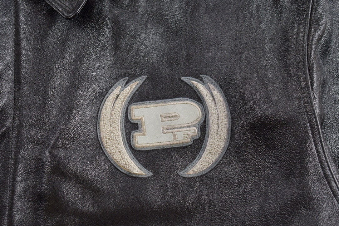 Vintage 1990s Phat Farm Leather Jacket Men's 5XL from propervintagecanada
