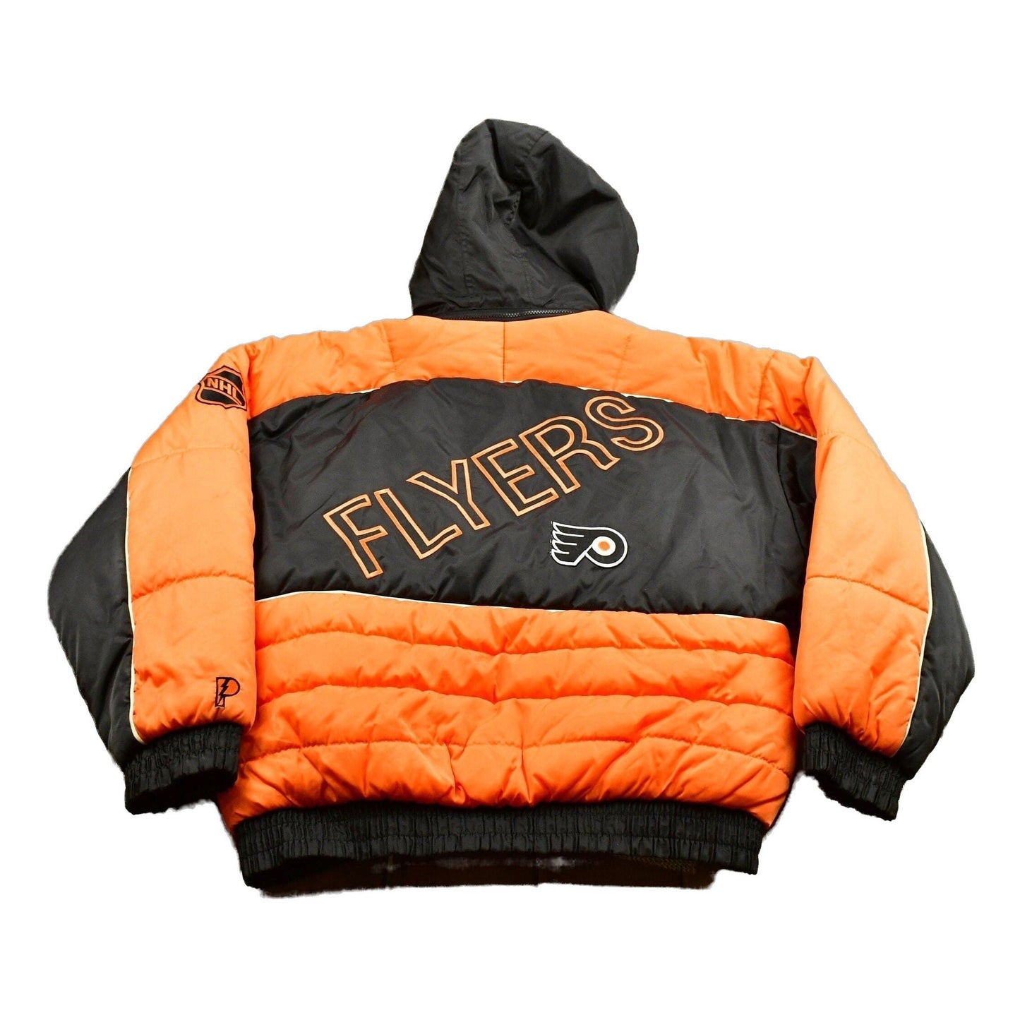 Vintage 1990s Philadelphia Flyers NHL Pro Player Puffer Jacket Men's Large from propervintagecanada