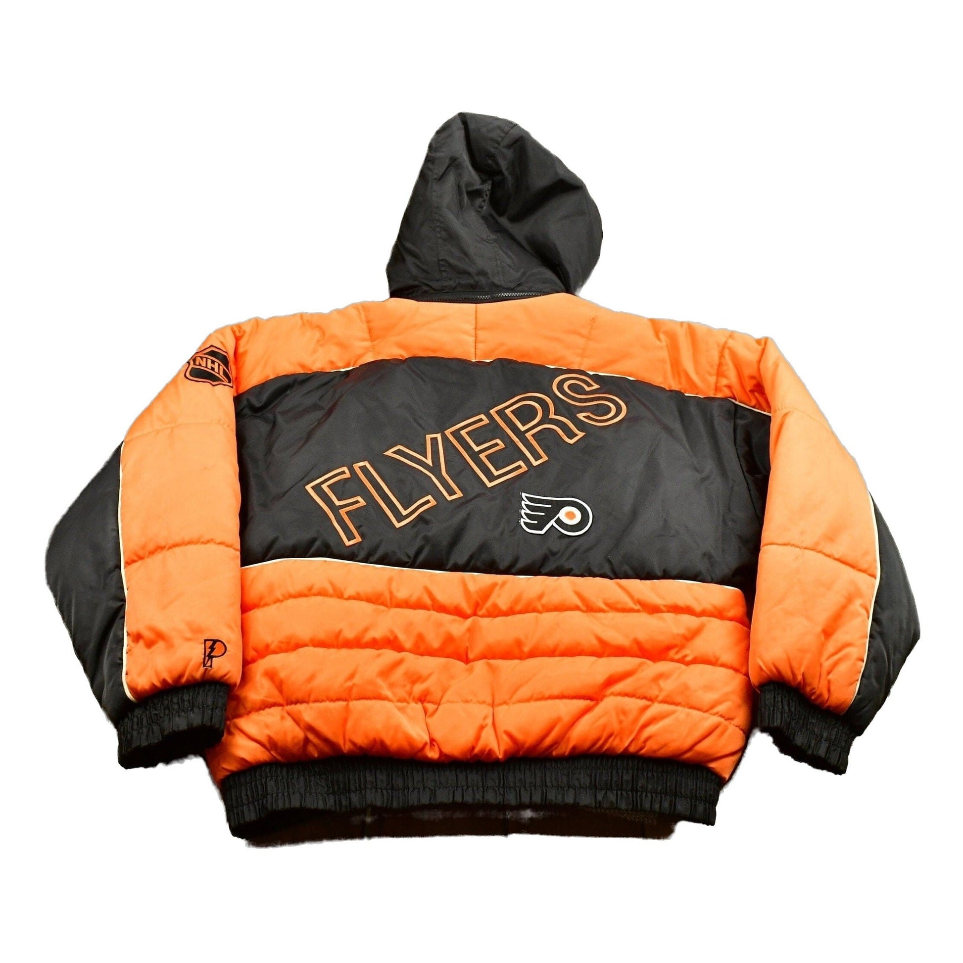 Vintage 1990s Philadelphia Flyers NHL Pro Player Puffer Jacket Men's Large from propervintagecanada