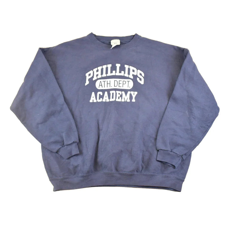 Vintage 1990s Phillips Academy Ath Dept Souvenir Crewneck Sweatshirt Men's XL / 90's Tourist Vacation Graphic Sweater from propervintagecanada