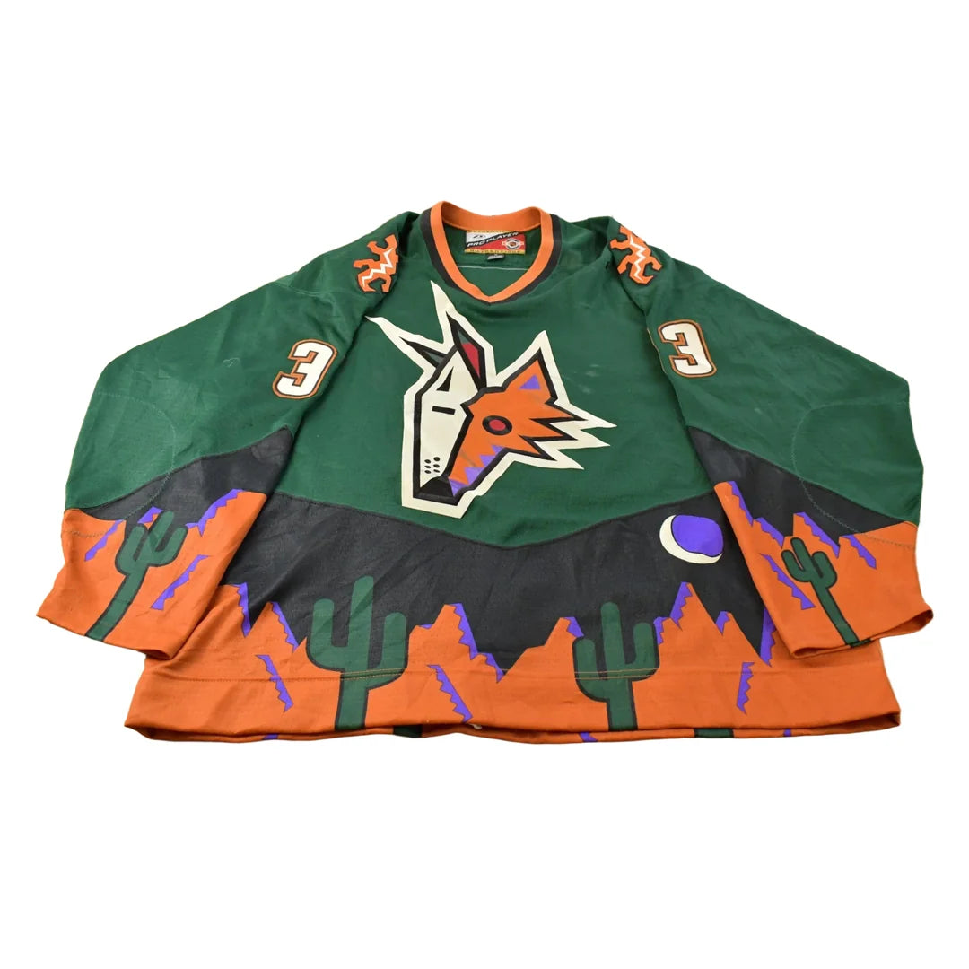 Vintage 1990s Phoenix Coyotes Dan Focht Peyote Alternate NHL Hockey Jersey Men's 58 Men's 2XL from propervintagecanada
