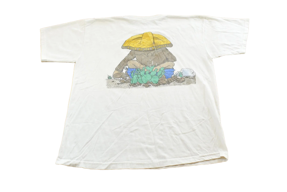 Vintage 1990s Piedras Negras Mexico Shit Happens Funny Travel T-Shirt Mens L from propervintagecanada